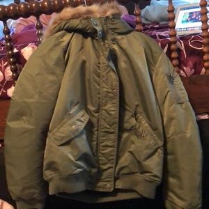 Bomber hooded jacket